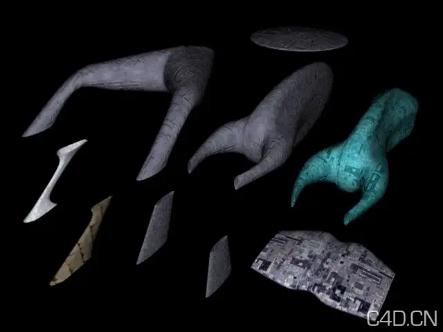 卫星、飞船模型组件合集 Parts - C4D之家 - Loft_Set1.jpg