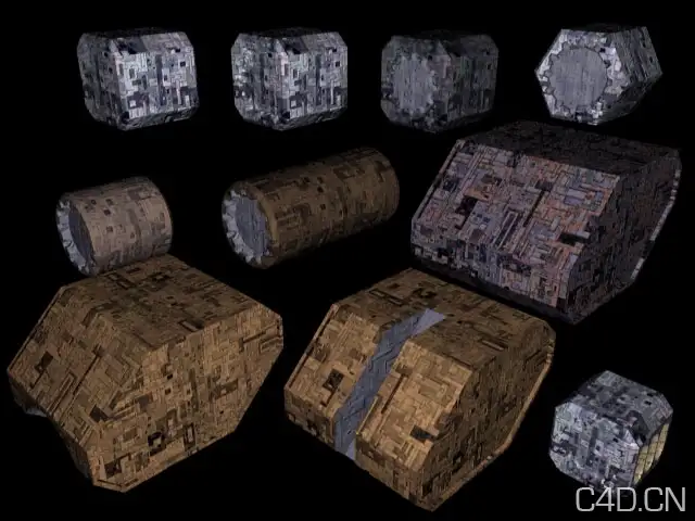 卫星、飞船模型组件合集 Parts - C4D之家 - Modul_Set1.jpg