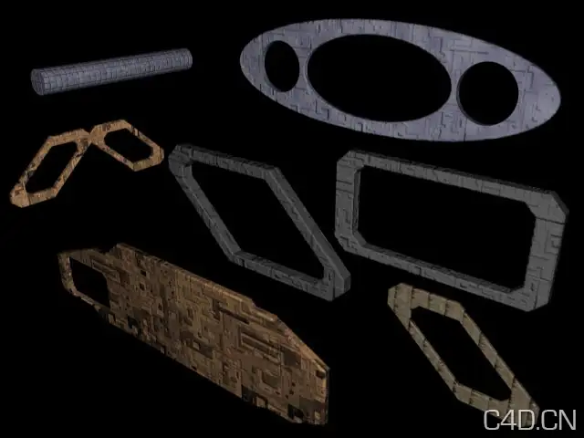 卫星、飞船模型组件合集 Parts - C4D之家 - Static_Set1.jpg
