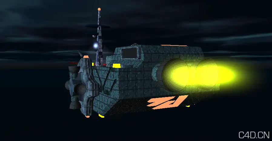 【太空模型】飞船模型 Spaceship - C4D之家 - Snip20130728_8.png