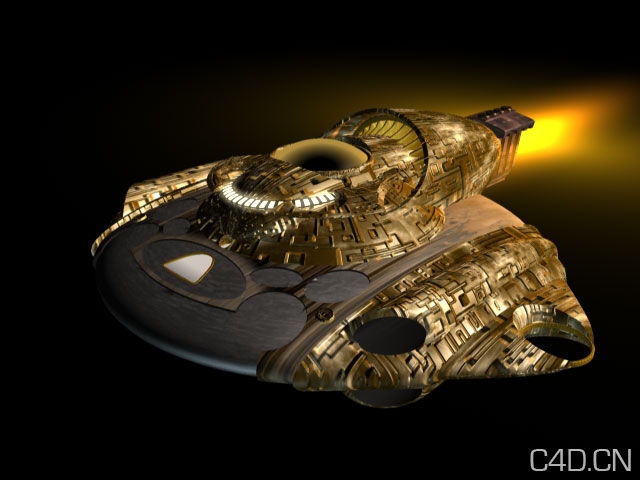 【太空模型】宇宙飞船模型 Goldship - C4D之家 - Goldship.jpg