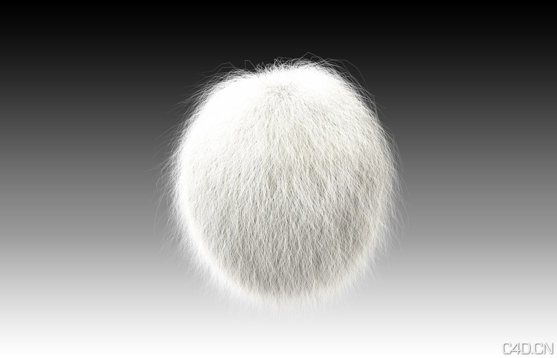 C4D白线团材质球 Angelhair