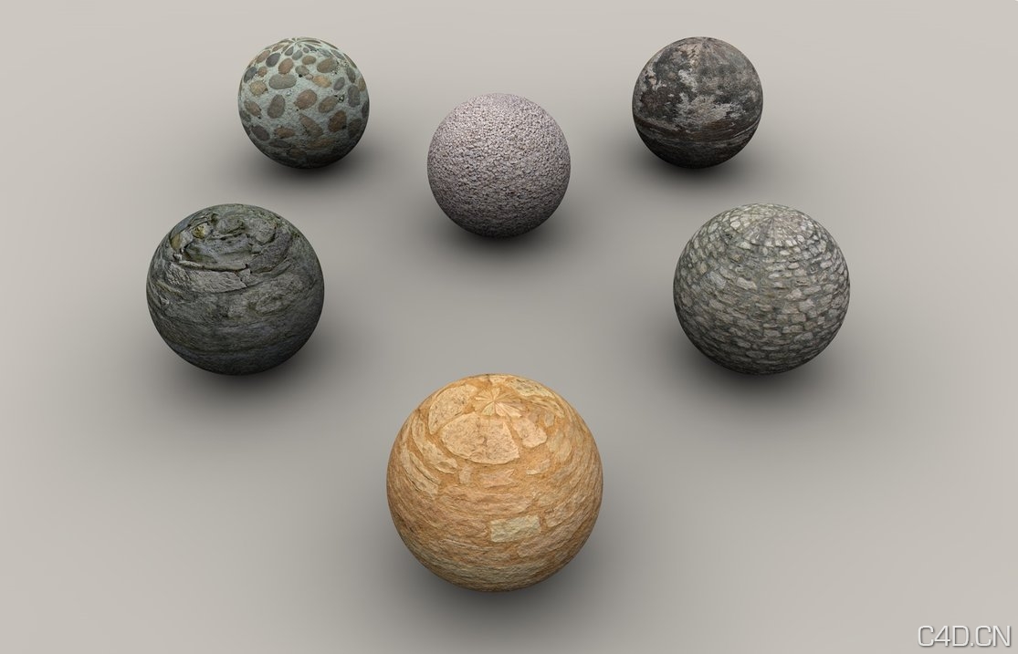 C4D石墙材质 Stones - C4D之家 - Stones_by_Neon_Monkey.jpg