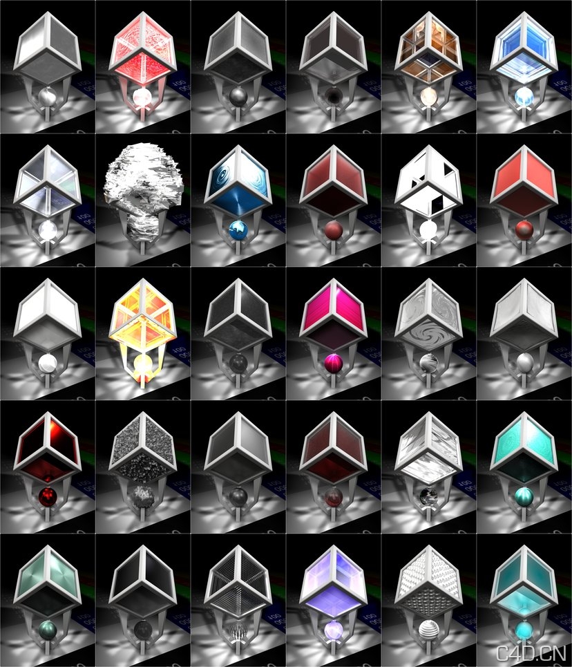 C4D玻璃材质：Cinema 4D Matpack Nr.1 - C4D之家 - cinema_4d_matpack_nr_1_by_wiirus-d2y32c8.jpg
