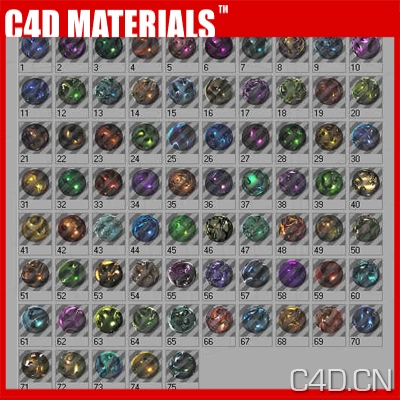 72个C4D材质：MATERIALS_PT1 - C4D之家 - MATERIALS__by_hidlen.jpg