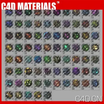 72个C4D材质：MATERIALS_PT1 - C4D之家 - MATERIALS__by_hidlen.jpg