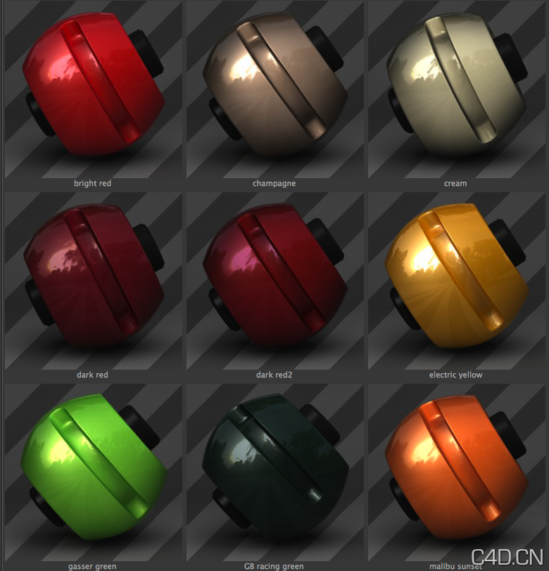 C4D汽车材质预设包：car paint for AR3 - C4D之家 - Snip20130728_12.png