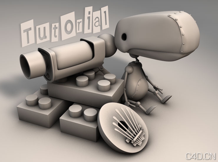 机器狗小产品白模作品欣赏：Cinema 4d Tutorial
