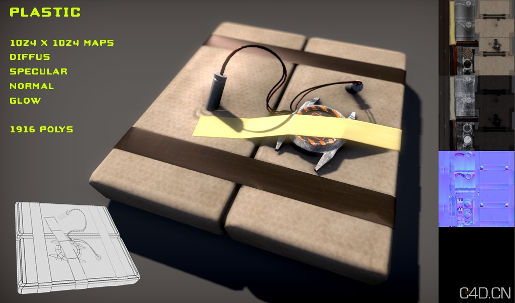 3D炸药包模型：Free Plastic Pack - C4D之家 - free_plastic_pack_by_nobiax-d2kplfj.jpg