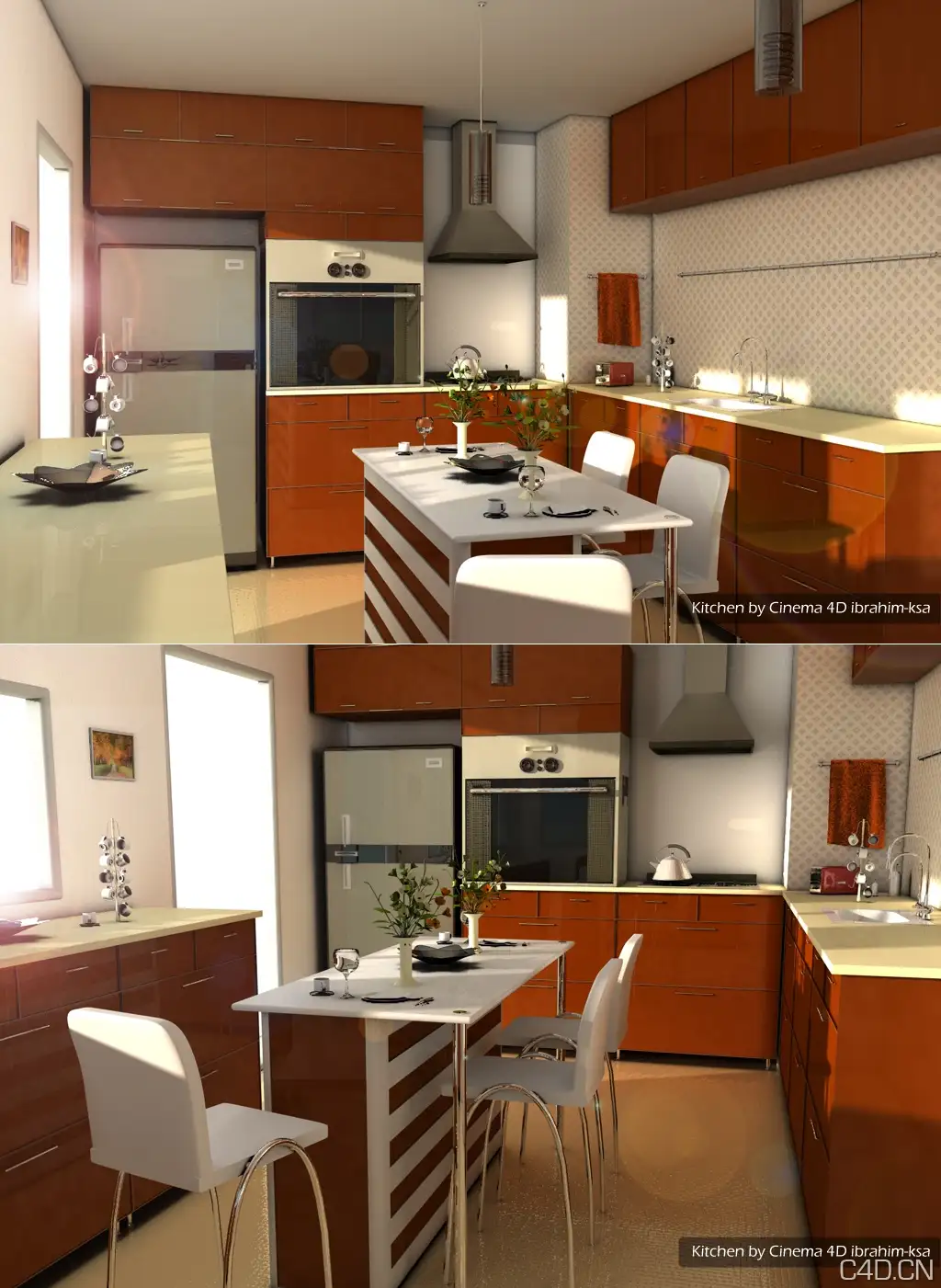 厨房渲染作品：kitchen by Cinema 4D - C4D之家 - kitchen_by_Cinema_4D_by_ibrahim_ksa.jpg