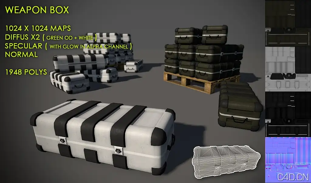 武器箱3D模型：Free Weapon Box Pack