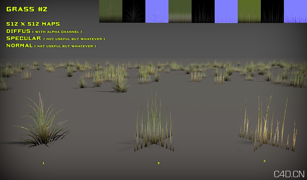 黄草3D模型2：Free Grass Pack 2 - C4D之家 - free_grass_pack_2_by_nobiax-d2ynsct.jpg