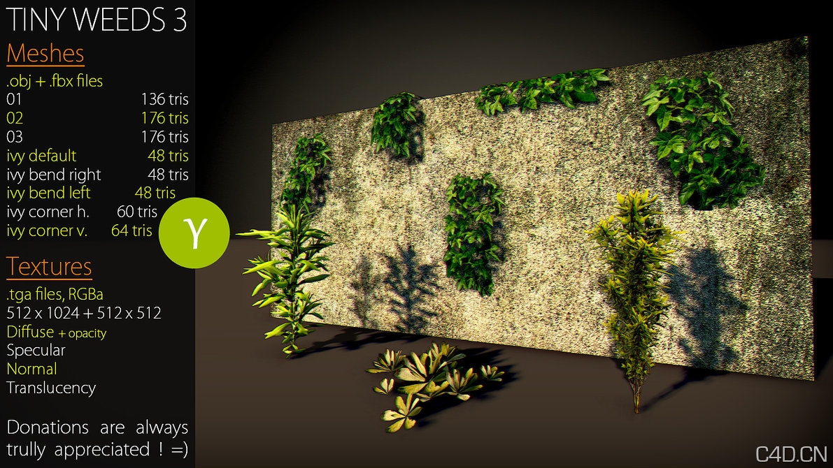 植物3D模型：Tiny Weeds 3 - C4D之家 - tiny_weeds_3_by_nobiax-d6ftf95.jpg