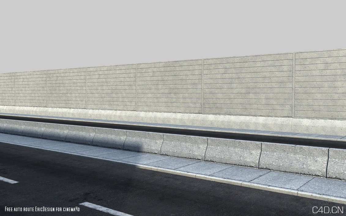 公路防护带：auto route free cinema4d - C4D之家 - auto_route_free_cinema4d_by_djeric.jpg