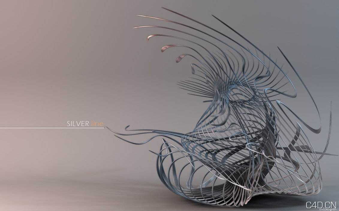 C4D铁艺创意作品silver line - C4D之家 - silver_line_by_djeric.jpg