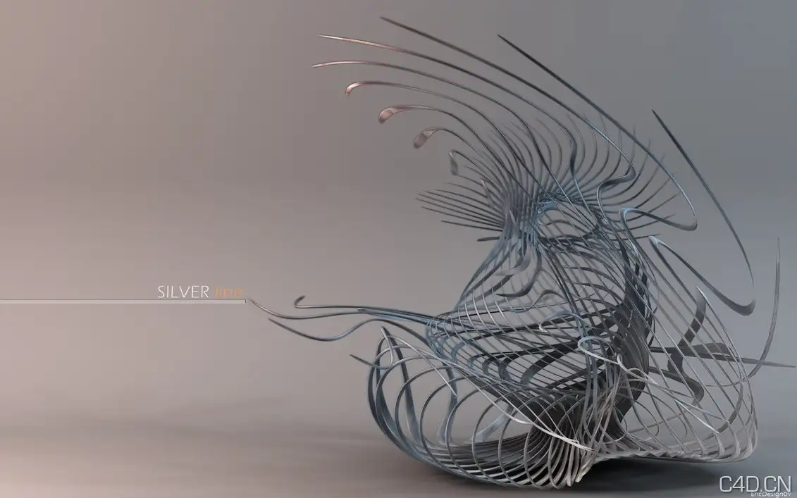 C4D铁艺创意作品silver line - C4D之家 - silver_line_by_djeric.jpg