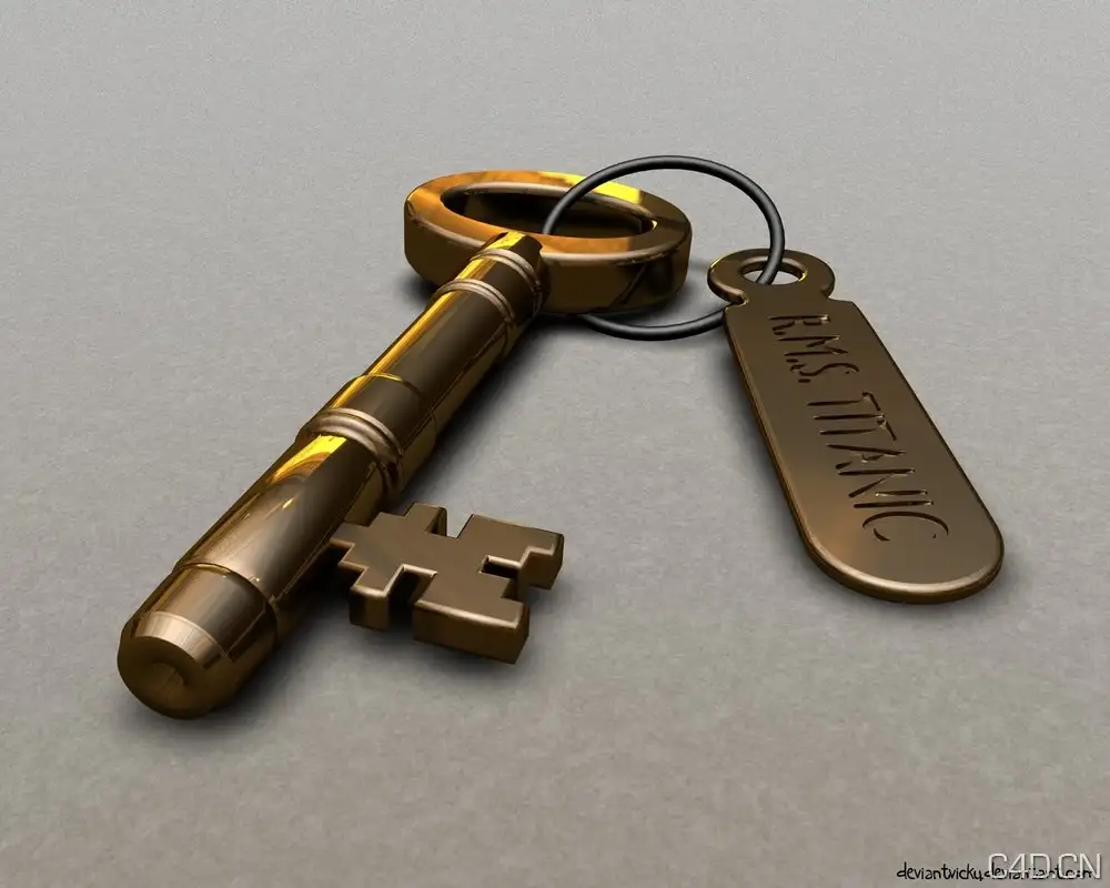 金属钥匙：Titanic Stateroom Key