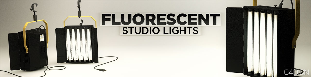 《C4D影视制作工具模型包》The Pixel Lab – Video Production Pack - C4D之家 - Fluorescent-Studio-Lights.jpg
