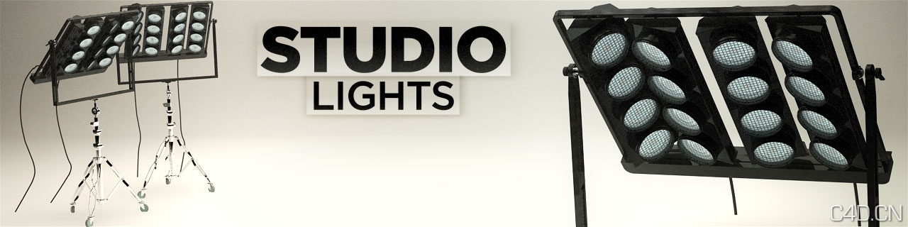 《C4D影视制作工具模型包》The Pixel Lab – Video Production Pack - C4D之家 - Studio-Lights.jpg