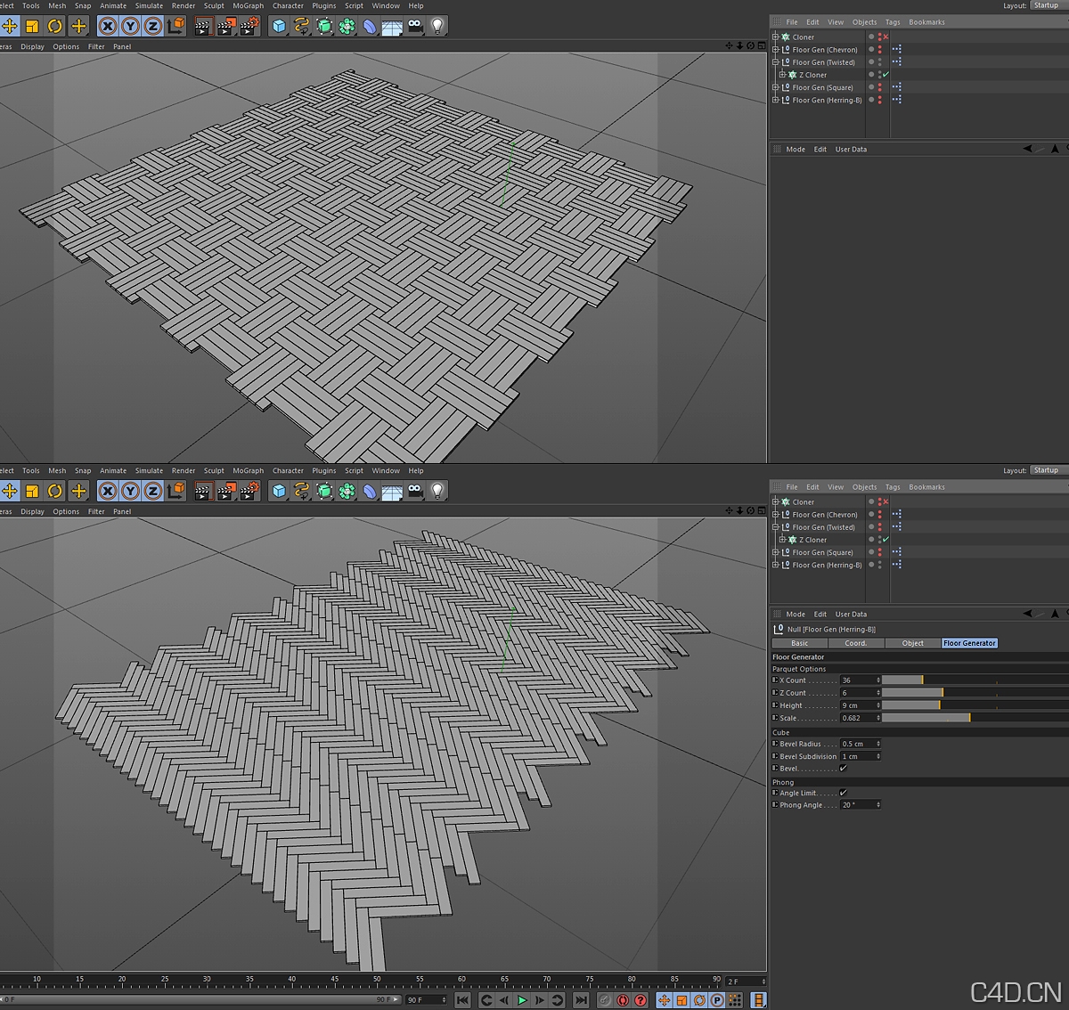 C4D木地板生成插件：Xpresso floor generator - C4D之家 - 1.jpeg