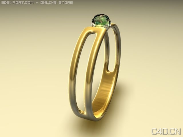 钻戒C4D模型：Gold Ring - C4D之家 - anelouro2.jpeg