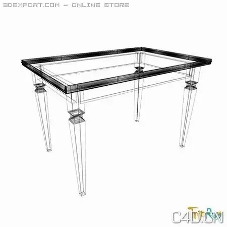 方桌3D模型：Kitchen table - C4D之家 - tbl022_w0000.jpeg