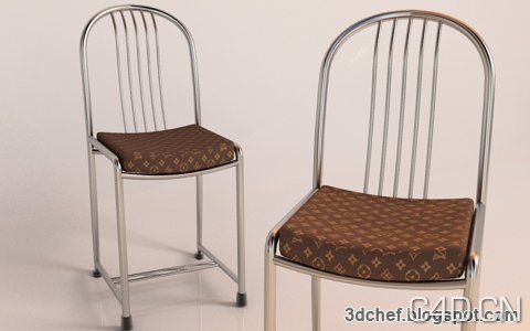 不锈钢椅子3D模型：Dining Chair - C4D之家 - free3dsmaxmodeldiningchair.jpeg