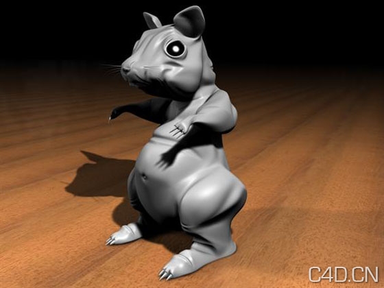 兔子3D模型：C4D Hamster 3D Model - C4D之家 - hamster-3d-model.jpeg