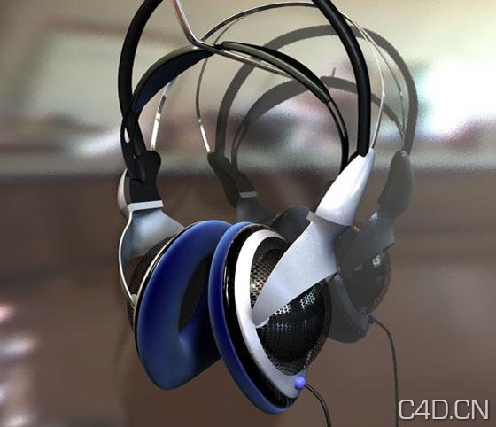 耳麦/耳机3D模型：headphones 3d model - C4D之家 - headphones-3d-model.jpeg