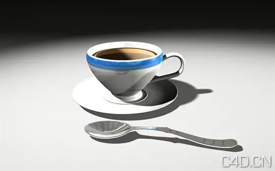 咖啡杯3D模型：Coffe Mug & Spoon 3D Model - C4D之家 - coffe-mug-3d-model.jpeg