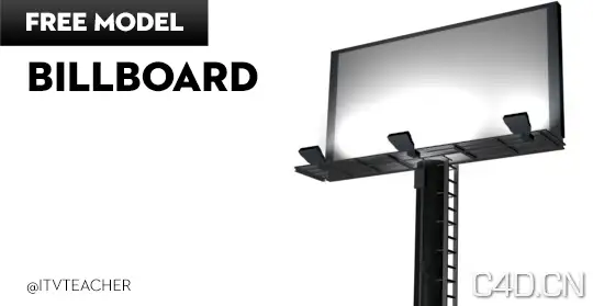 广告牌3D模型：Bilboard cinema 4d model