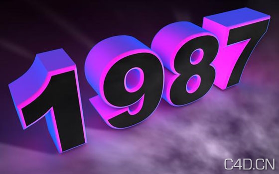 C4D文字模型：Neon text 3d model - C4D之家 - neon-text-3d.jpeg