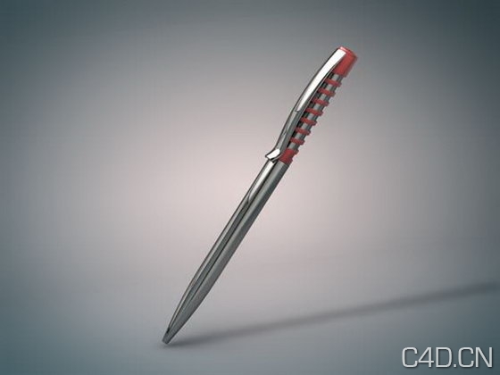 圆珠笔3D模型：3D Pen Model Cinema 4D - C4D之家 - 3d-pen-model.jpeg
