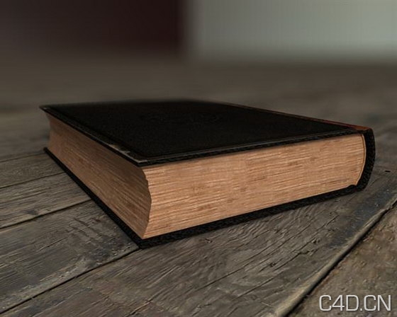 旧书C4D模型：Cinema 4D Old Book 3D Model - C4D之家 - old-book-3d-model-2.jpeg