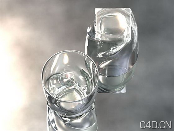 玻璃杯（水杯）3D模型：Cinema 4D Glass 3D Model - C4D之家 - glass-3d-model.jpeg