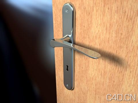 门把手3D模型：Cinema 4D Door Handle 3D Model - C4D之家 - Door-Handle-3d.jpeg