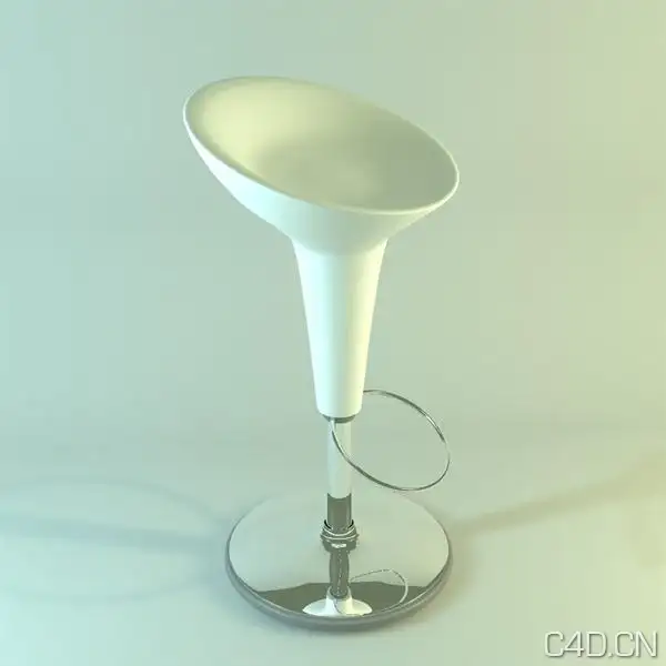 吧椅（Bombo椅）3D模型：Bombo chair 3d model - C4D之家 - bombo-chair-3d.jpeg