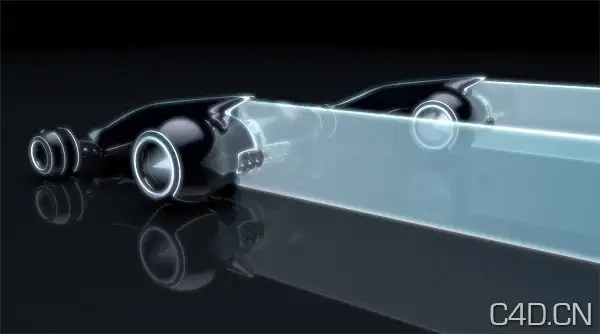 C4D模型集合：Free C4D Model Pack - C4D之家 - TronCar.jpeg