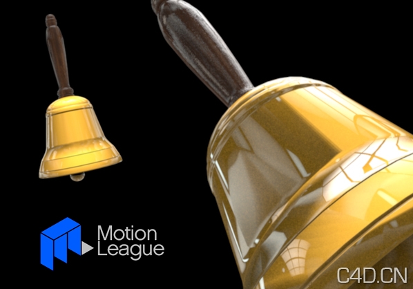 C4D手铃（铃铛）3D模型：C4D Hand Bell Model - C4D之家 - c4d-hand-bell.jpeg