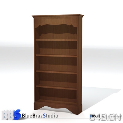 书柜3D模型：Free Library C4D model - C4D之家 - library_c4d.jpeg