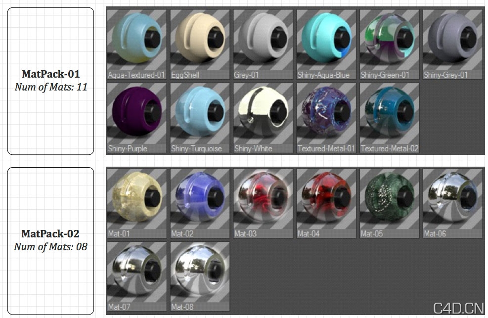 163个C4D常用材质合集：C4D Standard Materials Library (163 Materials) - C4D之家 - Snip20130805_6.jpg