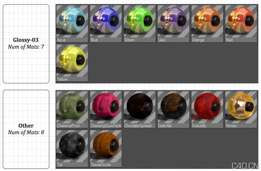 163个C4D常用材质合集：C4D Standard Materials Library (163 Materials) - C4D之家 - Snip20130805_9.jpg