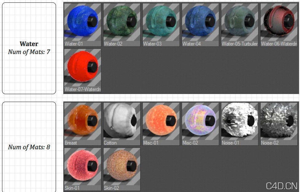 163个C4D常用材质合集：C4D Standard Materials Library (163 Materials) - C4D之家 - Snip20130805_10.jpg