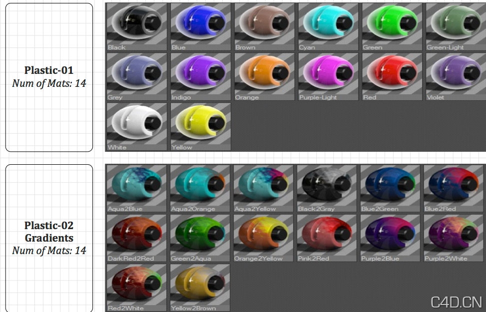 163个C4D常用材质合集：C4D Standard Materials Library (163 Materials) - C4D之家 - Snip20130805_12.jpg