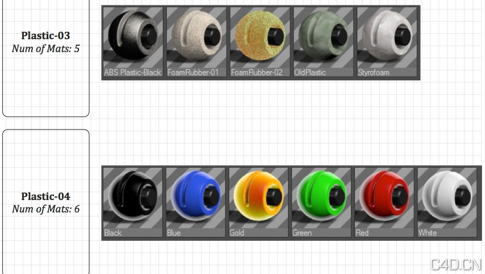 163个C4D常用材质合集：C4D Standard Materials Library (163 Materials) - C4D之家 - Snip20130805_13.jpg