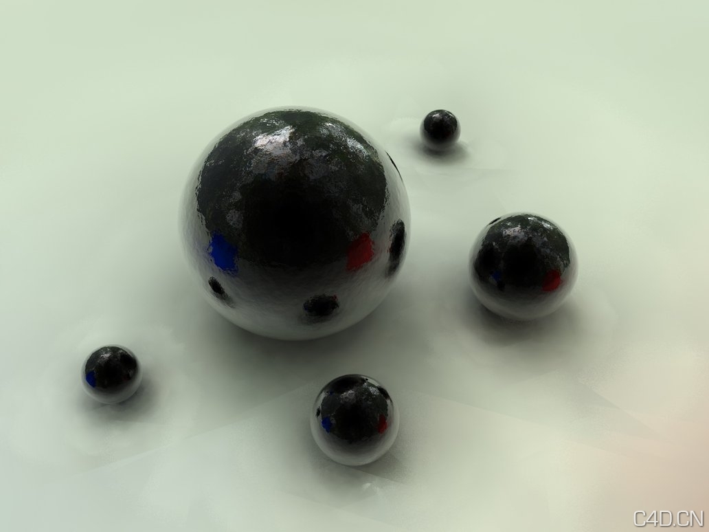 C4D黑色金属材质： Used Metal Material