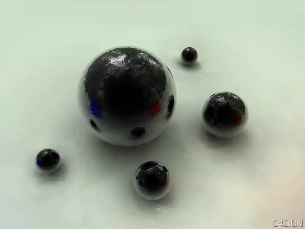 C4D黑色金属材质： Used Metal Material