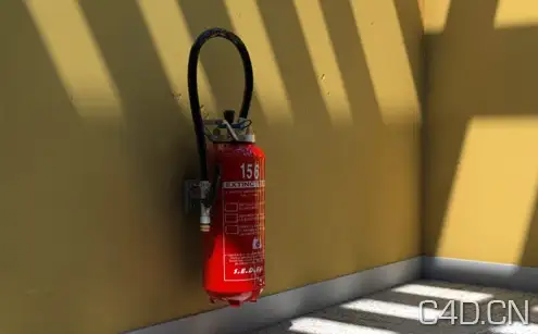 灭火器3D模型：Fire extinguisher Cinema 4D model - C4D之家 - fire_extincteur_c4d.jpeg