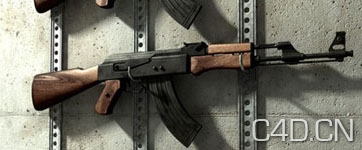AK47突击步枪步枪3D模型：AK-47 Kalashnikov Cinema 4D model - C4D之家 - ak-47_rifle-c4d_models.jpeg