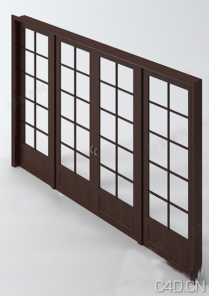 推拉门3d模型 Sliding doors - C4D之家 - 40105-130P1115A8.jpg